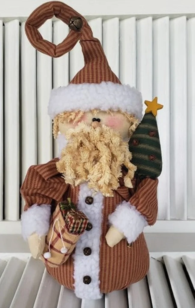 Primitive Christmas Santa sewing pattern 17 inches tall