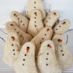 Snowman ornament sewing pattern 5x3.5 bowl filler