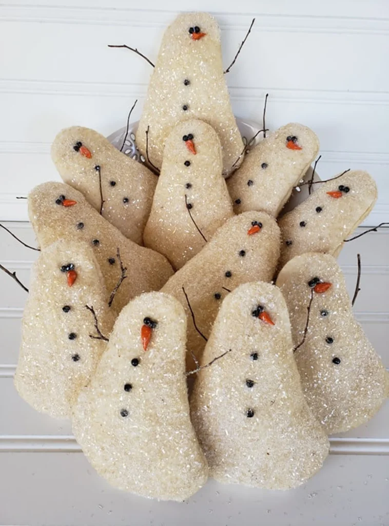 Snowman ornament sewing pattern 5x3.5 bowl filler