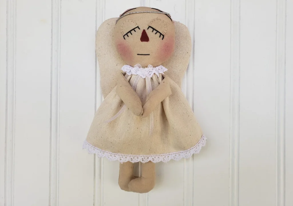 Primitive angel sewing pattern 7 inches tall