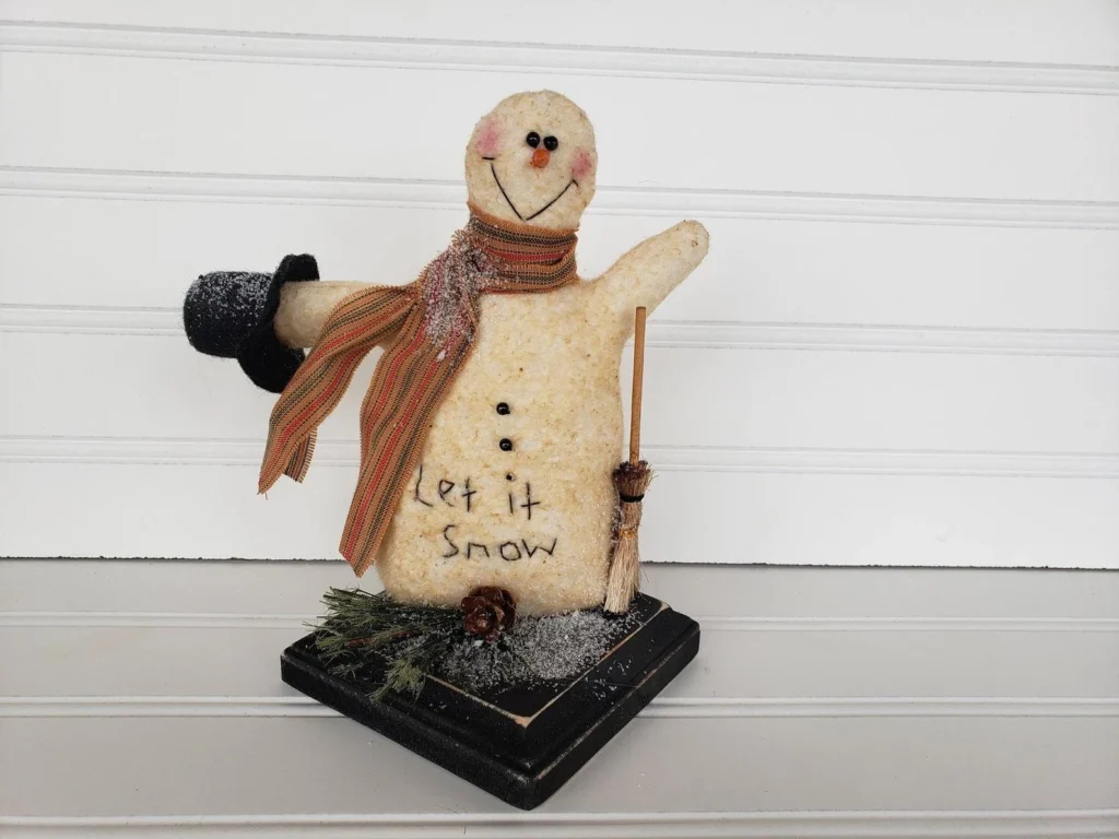 rimitive Snowmans Wish snowman sewing pattern 7x7