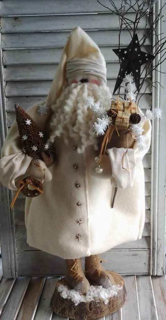 Old fashioned primitive Santa sewing pattern 23 inches tall