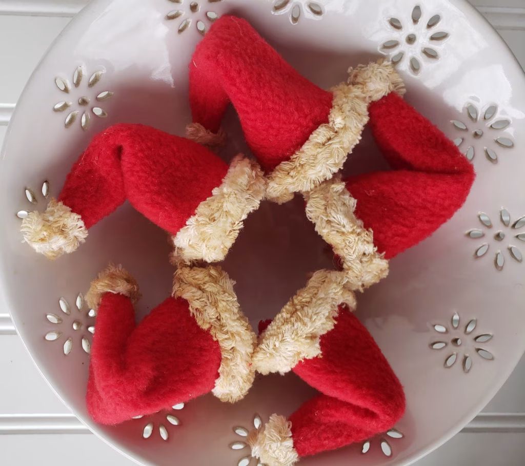 Primitive Santa hat ornament sewing pattern