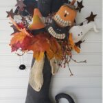 Primitive Witch Boot Door Greeter sewing pattern with Halloween fillers