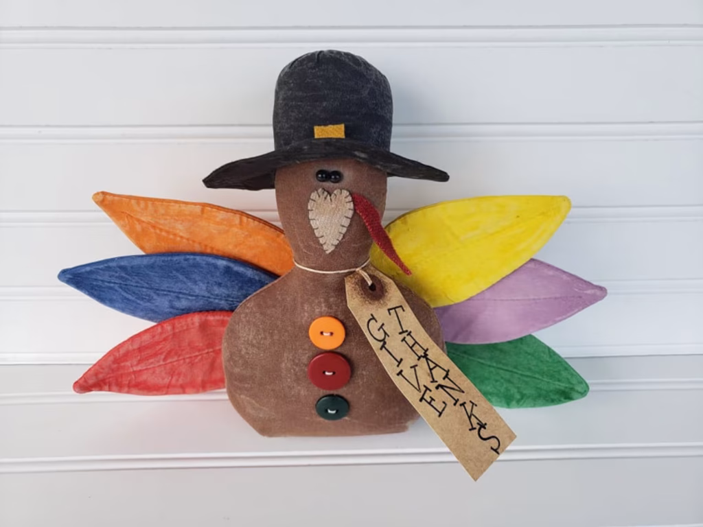 Rustic Thanksgiving turkey décor e‑pattern by Primitive Market Place