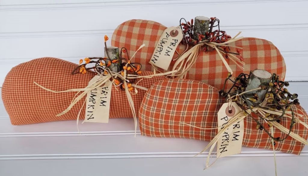 Primitive pumpkin set sewing pattern PDF with three sizes