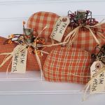 Primitive pumpkin set sewing pattern PDF with three sizes