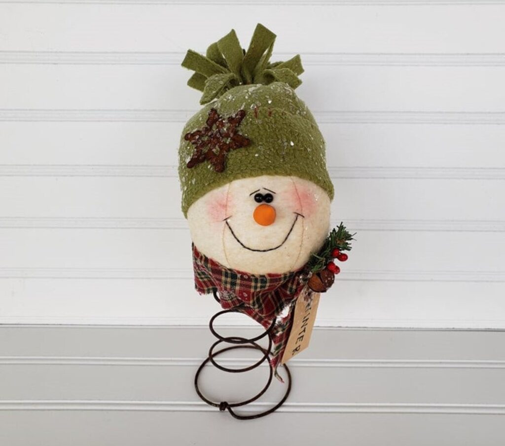 Primitive Snowman Nodder sewing pattern 12 inches tall
