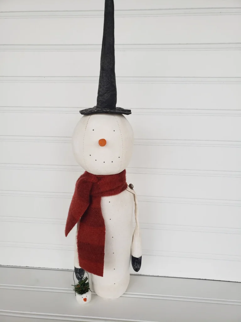Primitive snowman sewing pattern 17.5 inches tall