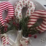 Primitive candy cane ornament sewing pattern