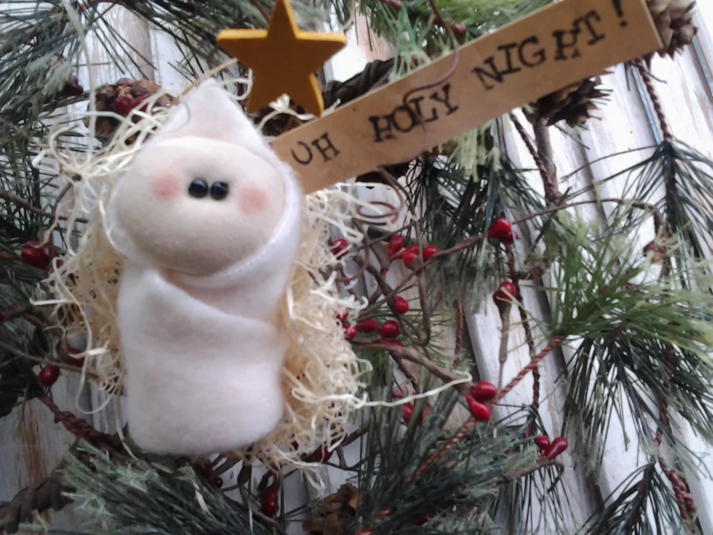 Primitive Baby Jesus Nativity ornament sewing pattern