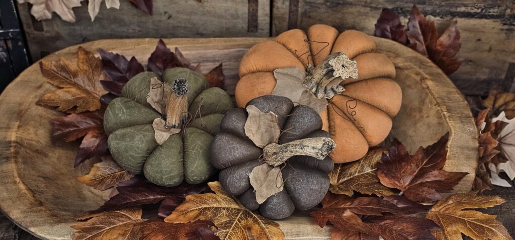 Primitive fall pumpkin set rustic farmhouse décor